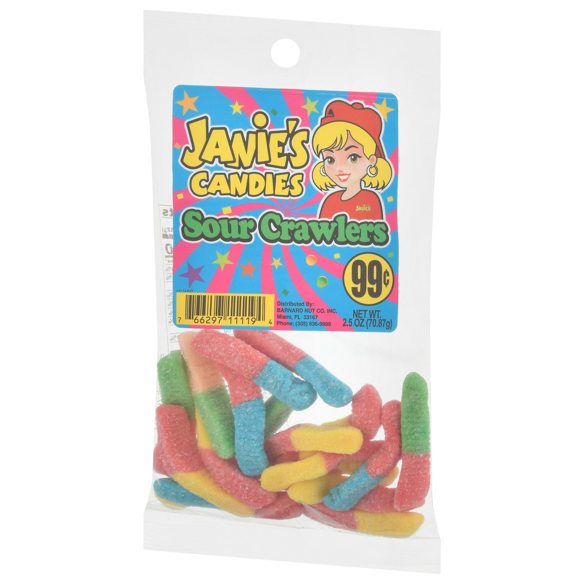 slide 9 of 9, Janie's Candies Sour Crawlers Candy 2.5 oz, 1 ct
