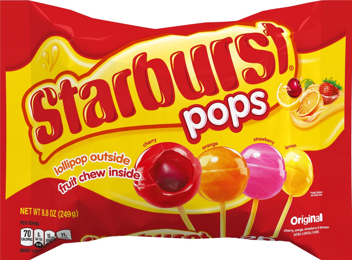 slide 4 of 4, Starburst Pops Lollipop Variety Pack, 8.8 oz