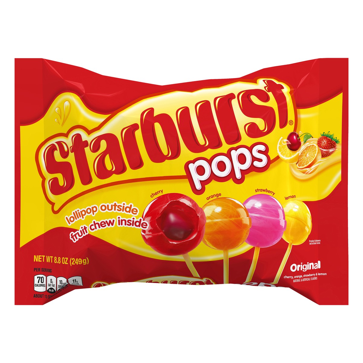 slide 1 of 4, Starburst Pops Lollipop Variety Pack, 8.8 oz