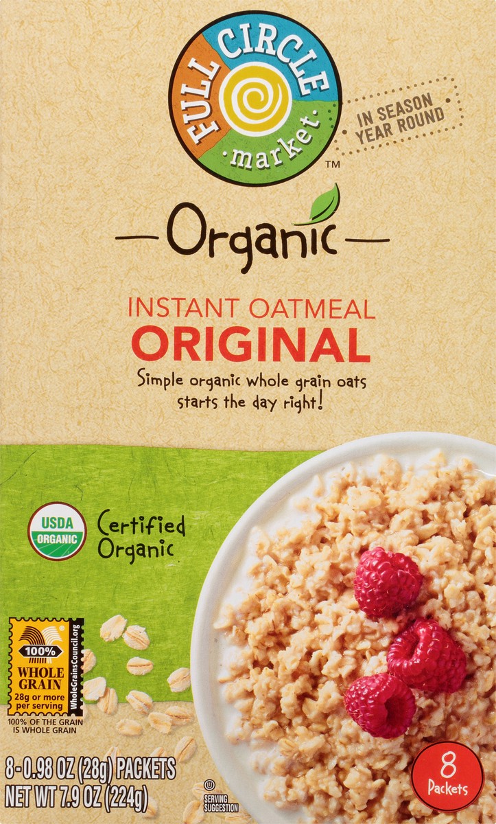 slide 6 of 14, Full Circle Market Organic Original Instant Oatmeal 8 ea, 7.9 oz