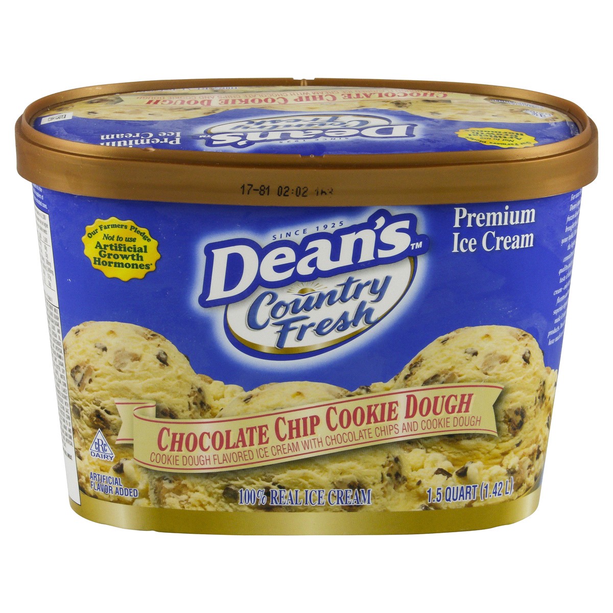 slide 3 of 4, Country Fresh Chocolate Chip Cookie Dough Ice Cream, 1.5 qt