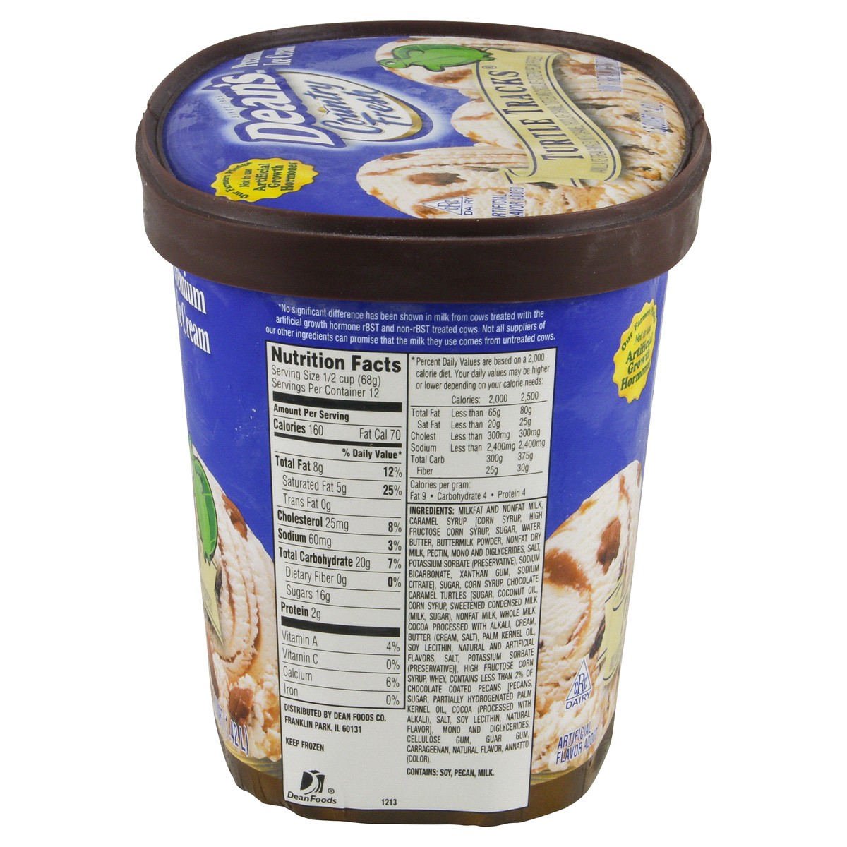 slide 4 of 4, Country Fresh Turtle Tracks Ice Cream, 1.5 qt