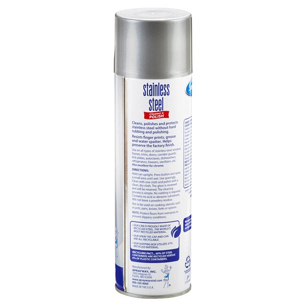 slide 8 of 9, Sprayway Stainless Steel Cleaner and Polish, 15 oz