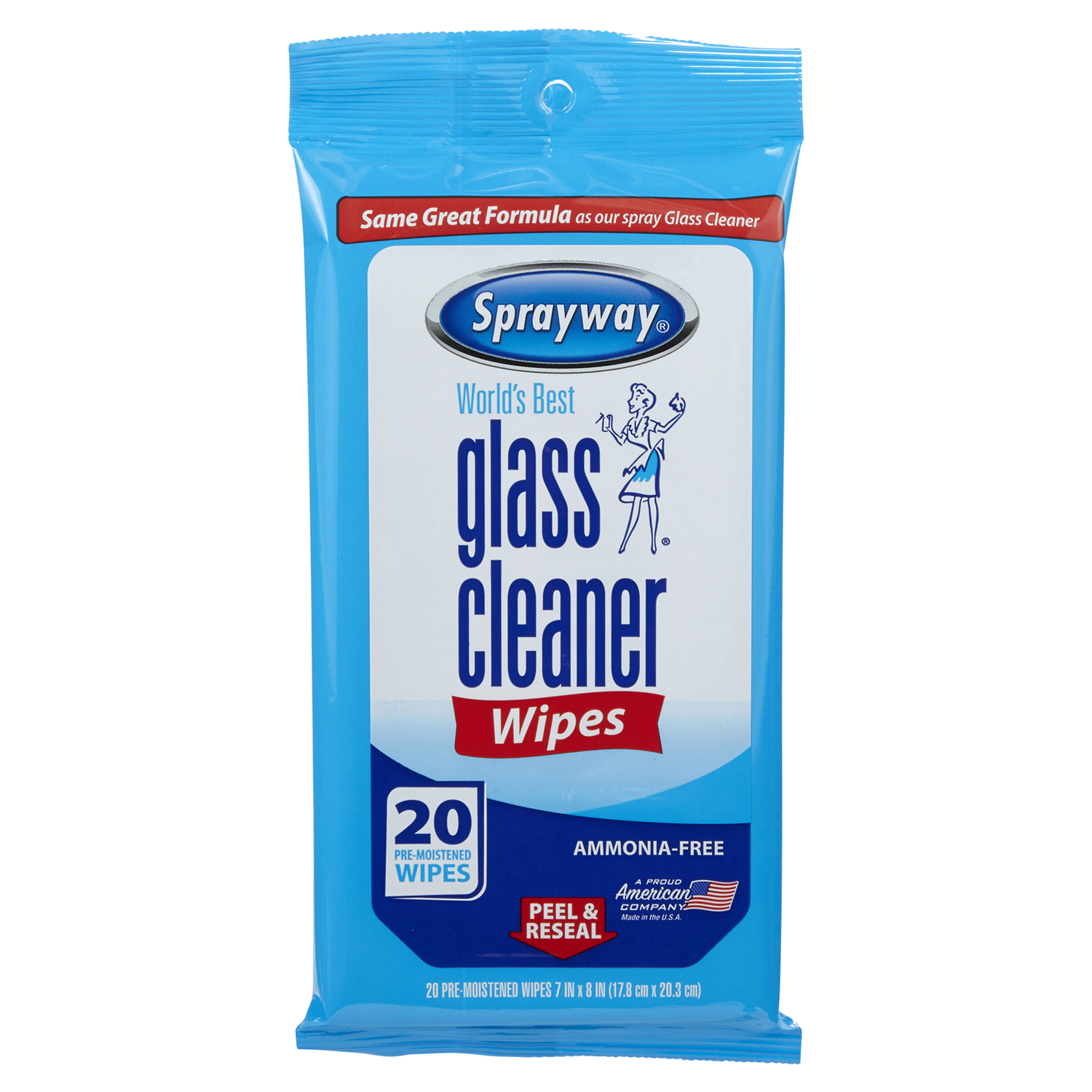 slide 1 of 2, Sprayway Glass Cleaner Wipes 20 ea, 20 ct