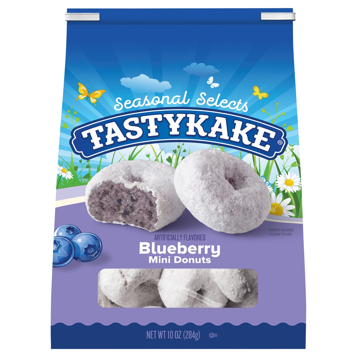 slide 8 of 14, Tastykake Blueberry Mini Donuts, Shareable Blueberry Flavored Powered Donuts, 10 oz Bag, 10 oz