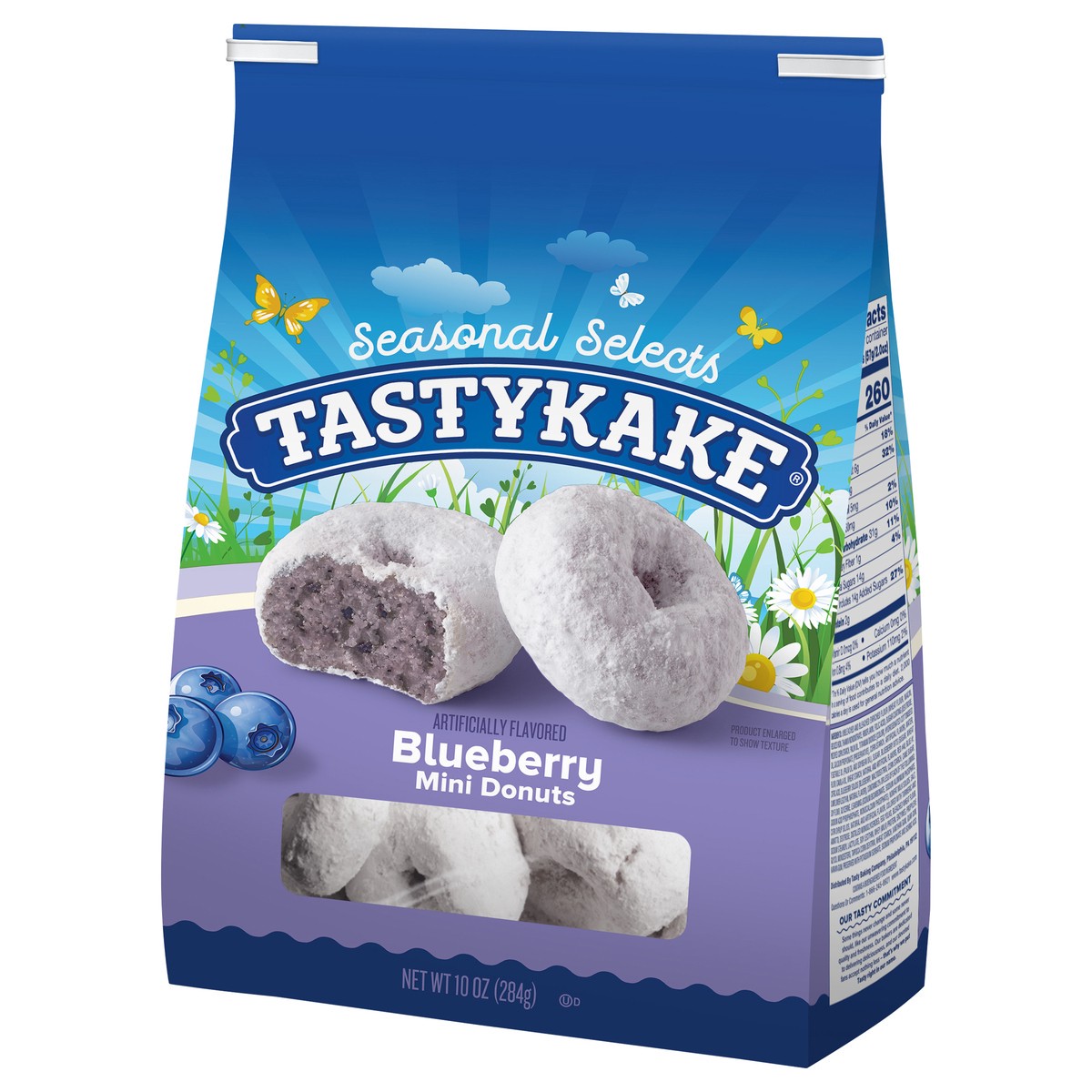 slide 14 of 14, Tastykake Blueberry Mini Donuts, Shareable Blueberry Flavored Powered Donuts, 10 oz Bag, 10 oz