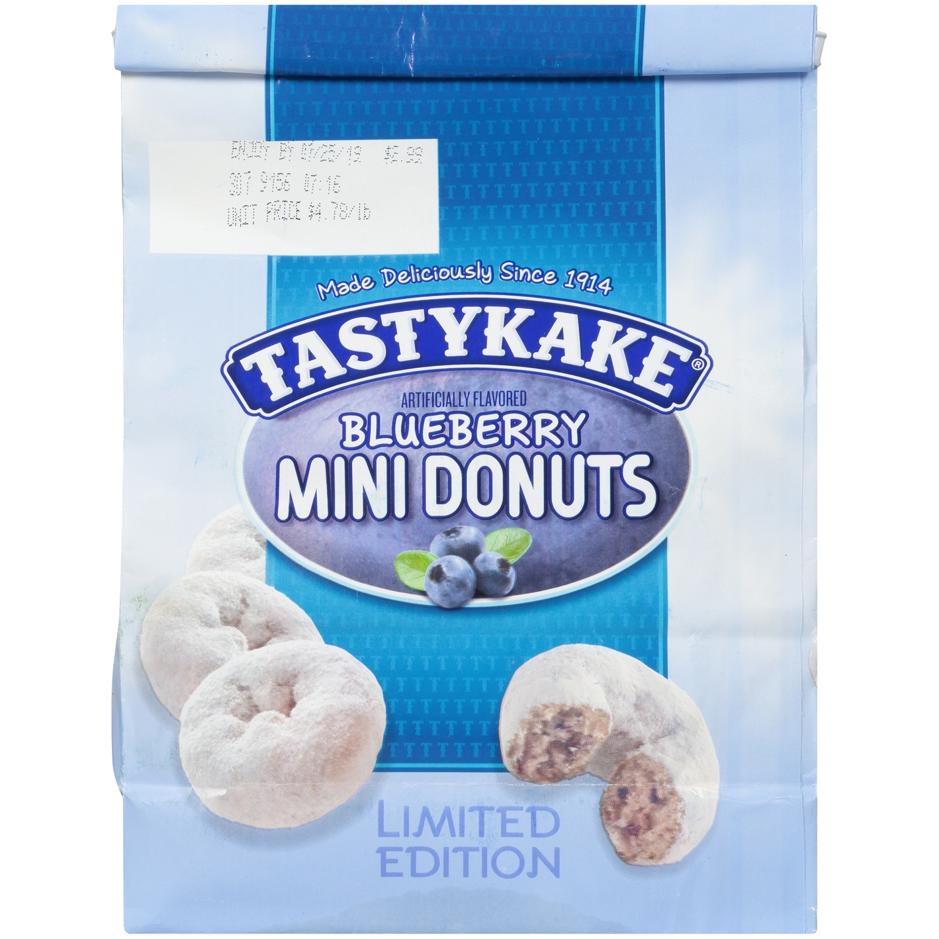 slide 6 of 8, Tastykake Blueberry Mini Donuts, 10 oz