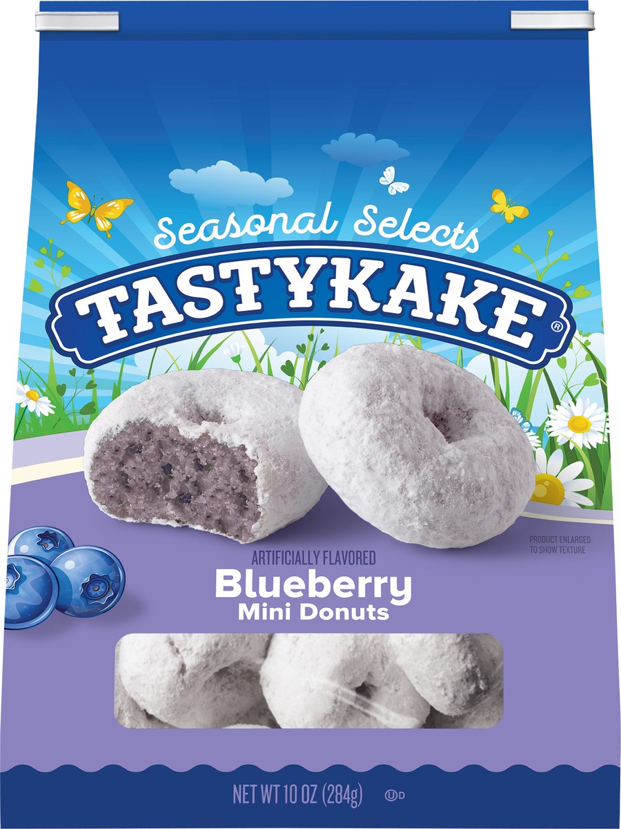 slide 12 of 14, Tastykake Blueberry Mini Donuts, Shareable Blueberry Flavored Powered Donuts, 10 oz Bag, 10 oz