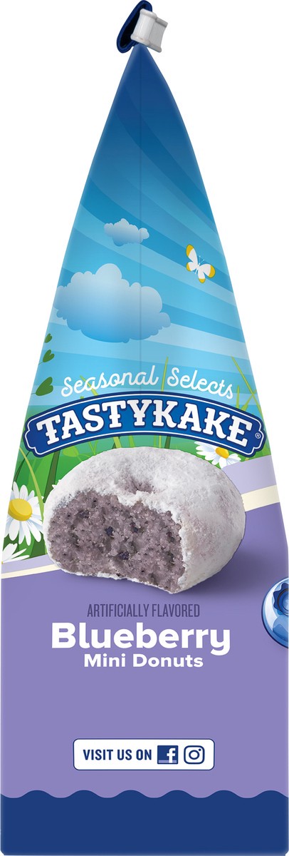 slide 6 of 14, Tastykake Blueberry Mini Donuts, Shareable Blueberry Flavored Powered Donuts, 10 oz Bag, 10 oz