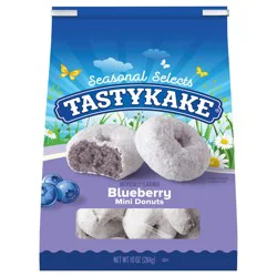 Tastykake Blueberry Mini Donuts, Shareable Blueberry Flavored Powered Donuts, 10 oz Bag