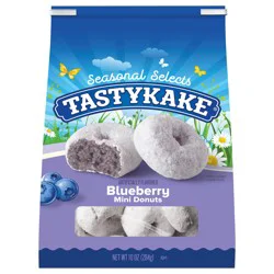 Tastykake Blueberry Mini Donuts, Shareable Blueberry Flavored Powered Donuts, 10 oz Bag