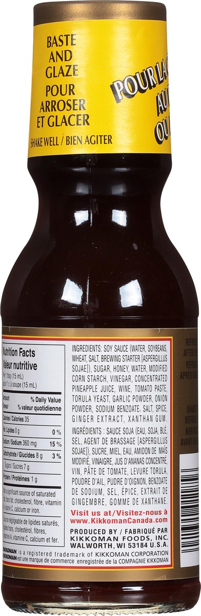 slide 6 of 7, Kikkoman Teriyaki Baste & Glaze With Honey & Pineapple 12.8 Oz. Bottle, 