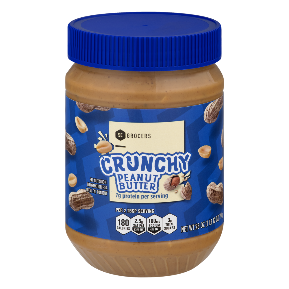 slide 1 of 1, SE Grocers Crunchy Peanut Butter, 28 oz