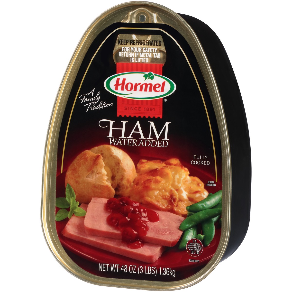 slide 2 of 13, Hormel Ham 3 lb. Pull-Top Can, 48 oz