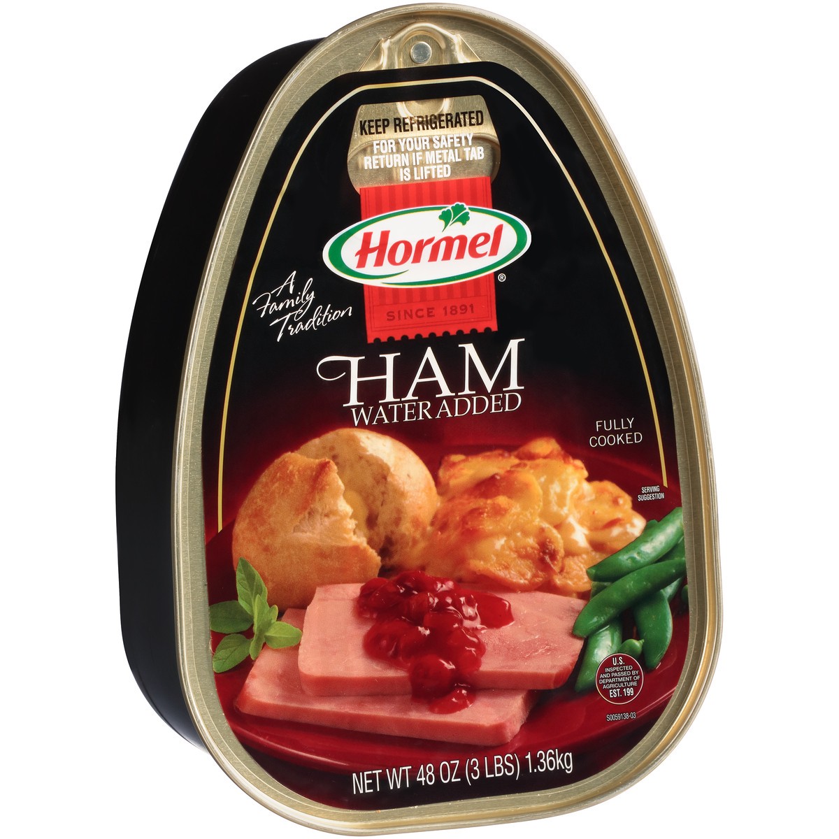 slide 13 of 13, Hormel Ham 3 lb. Pull-Top Can, 48 oz