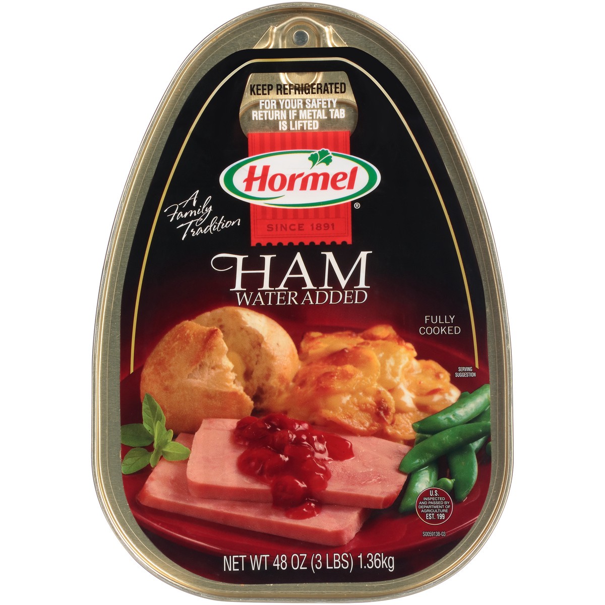 slide 1 of 13, Hormel Ham 3 lb. Pull-Top Can, 48 oz