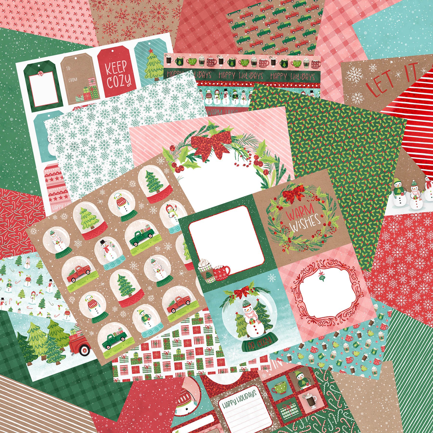 slide 2 of 3, 12" X 12" Christmas Paper Pad By Recollections, 12 in x 12 in