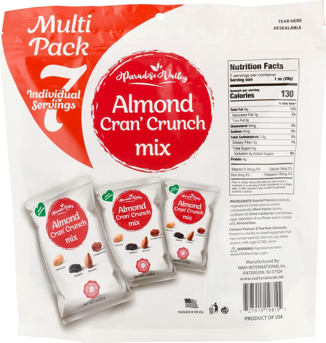 slide 4 of 9, Paradise Valley Smart Snacking Almond Cran Crunch Mix 7 - 1 oz Bags, 7 ct