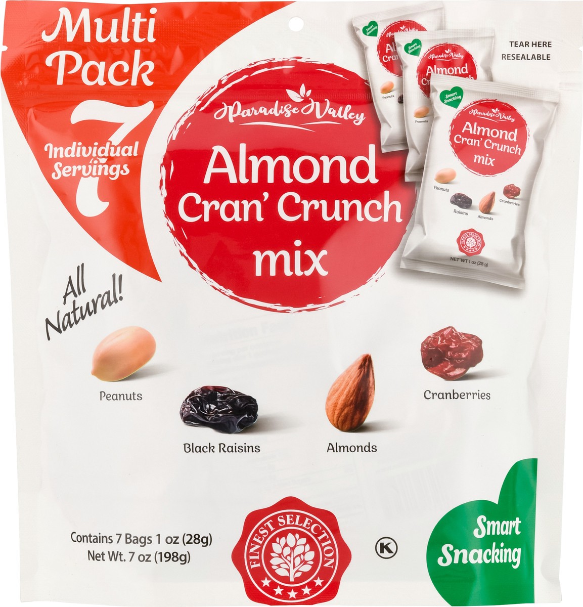 slide 3 of 9, Paradise Valley Smart Snacking Almond Cran Crunch Mix 7 - 1 oz Bags, 7 ct