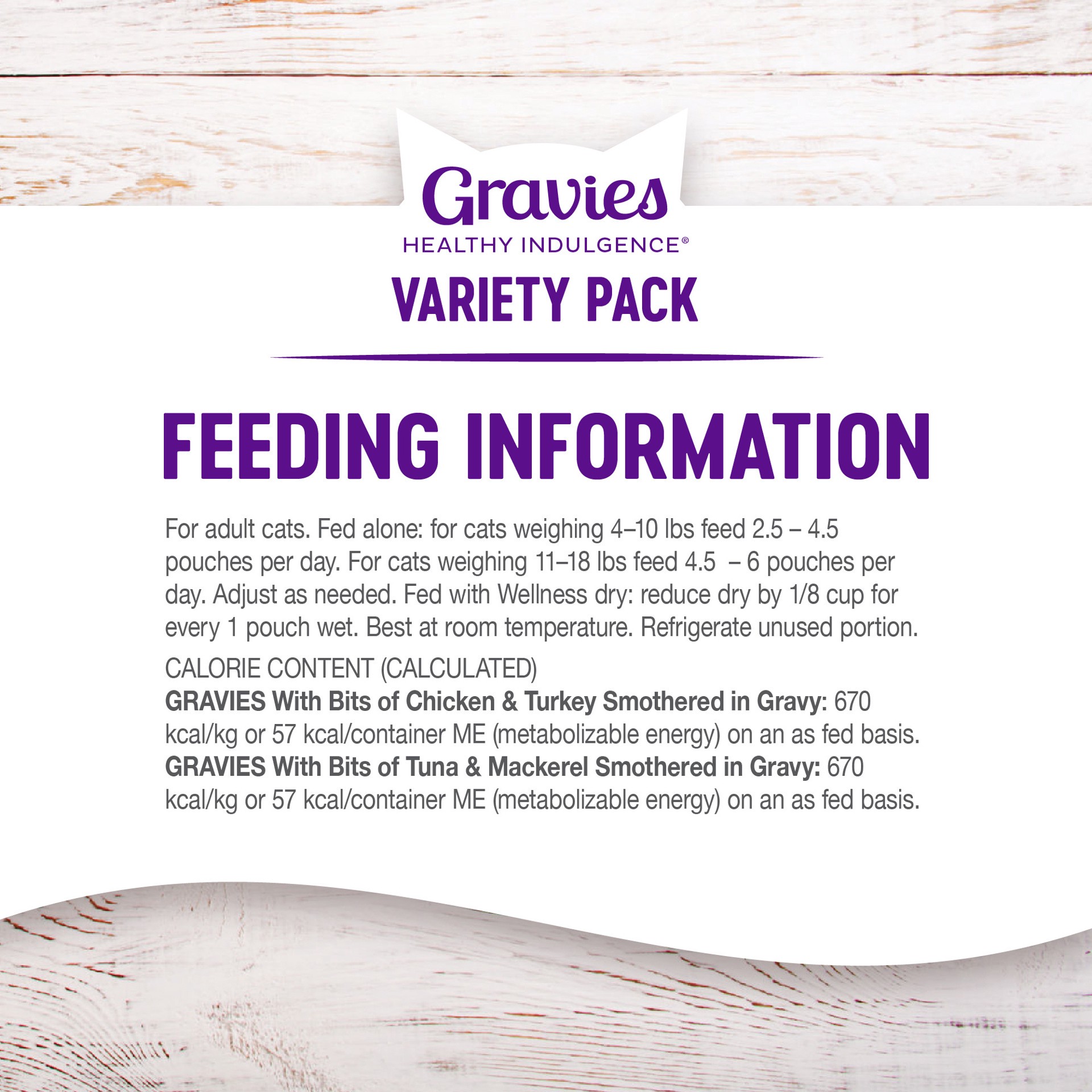 slide 3 of 5, Wellness Gravies Adult Cat Food - Grain Free, Variety Pack, 1 ct