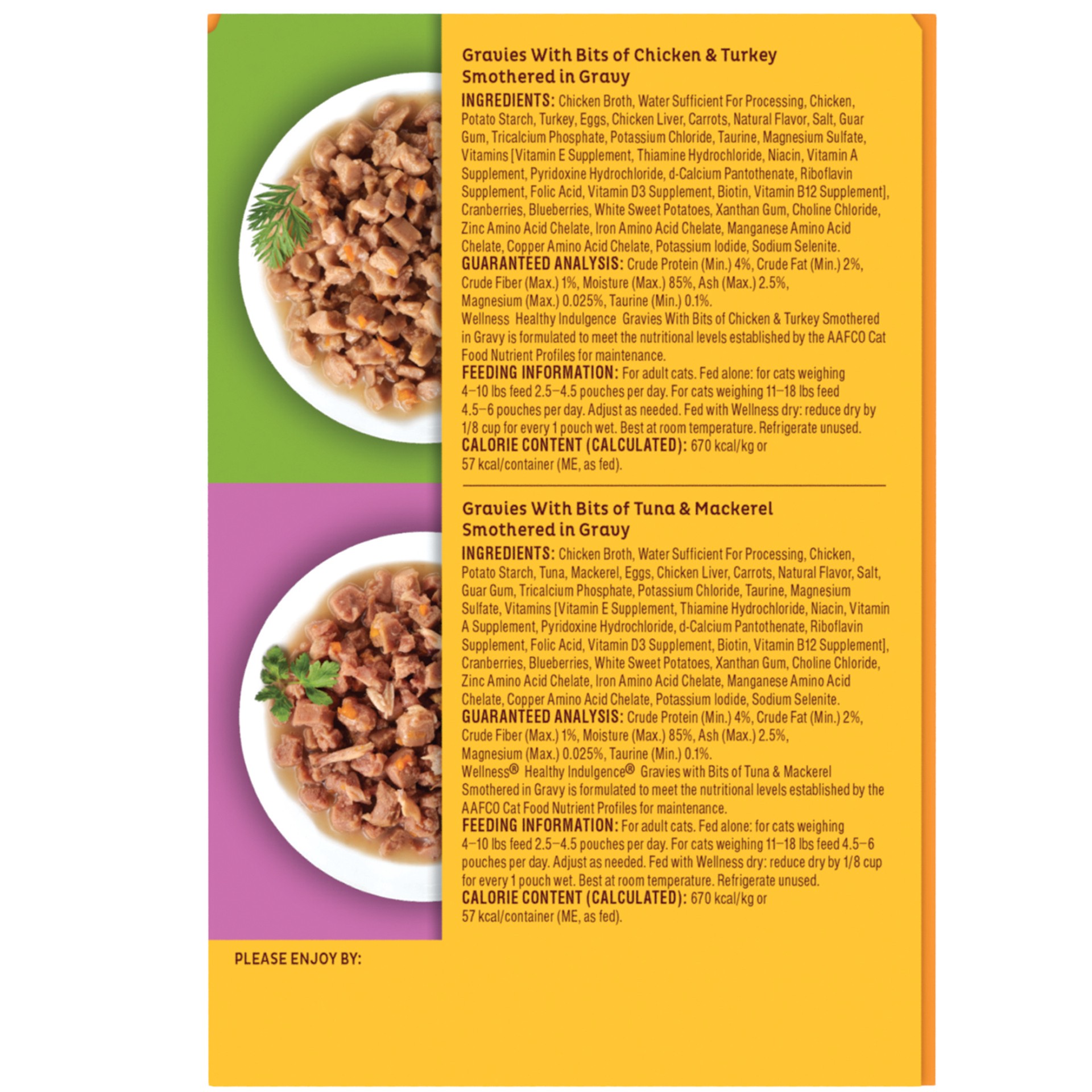 slide 5 of 5, Wellness Gravies Adult Cat Food - Grain Free, Variety Pack, 1 ct