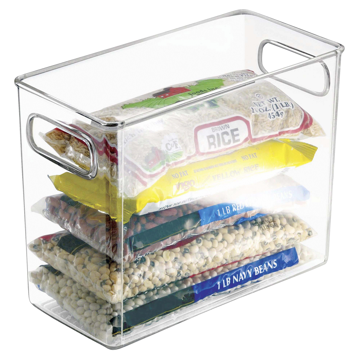 slide 1 of 17, InterDesign Fridge and Pantry Plastic Storage Binz - Clear - 8 in, 1 ct