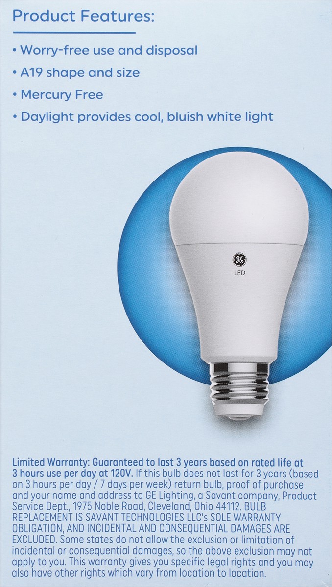 slide 6 of 9, GE 3-Way Classic Shape Daylight LED Light Bulb 1 ea, 1 ct
