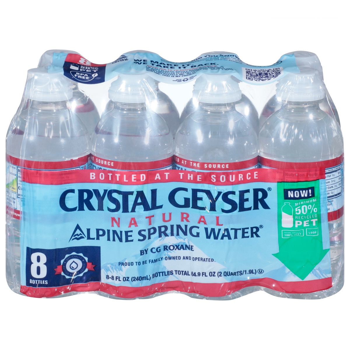 slide 1 of 6, Crystal Geyser Natural Alpine Spring Water 8 ea, 