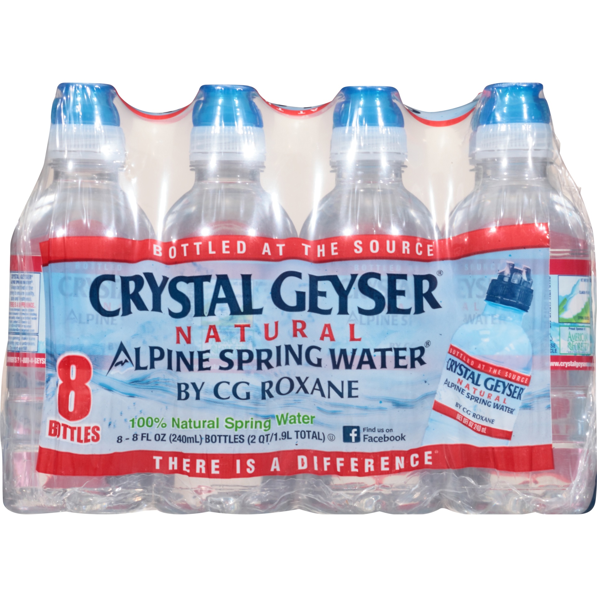 slide 6 of 6, Crystal Geyser Spring Water Sports Cap Bottles, 8 ct