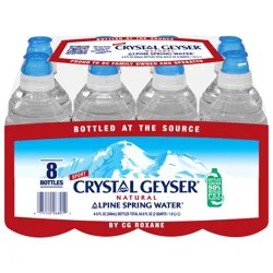 Crystal Geyser Sport Natural Alpine Spring Water - 8 x 8 fl oz Bottles