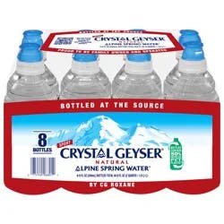 Crystal Geyser Sport Natural Alpine Spring Water - 8 x 8 fl oz Bottles
