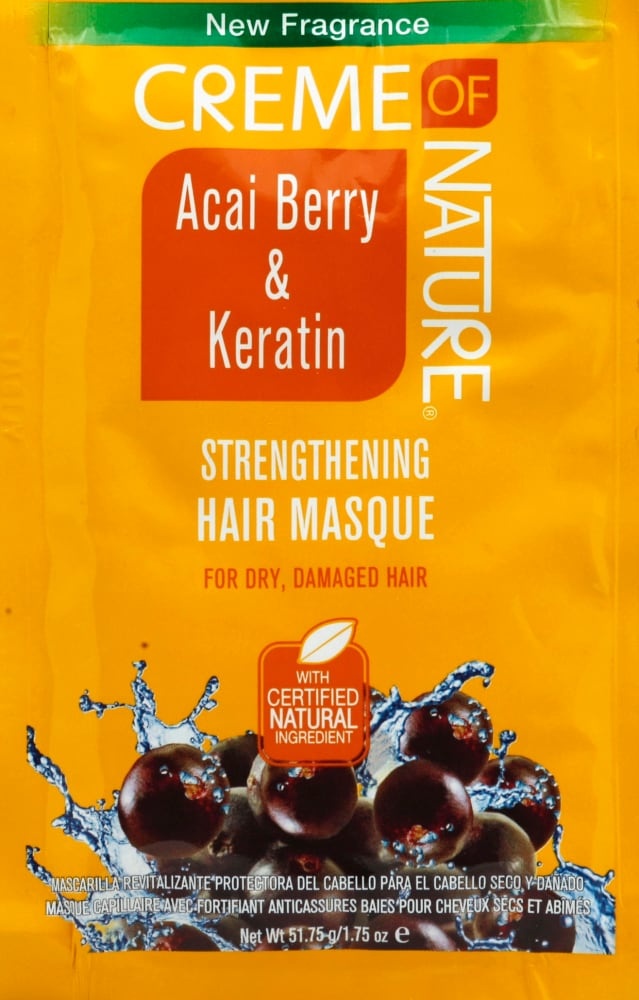 slide 1 of 1, Creme of Nature Hair Masque Acai Berry And Keratin, 1.75 oz