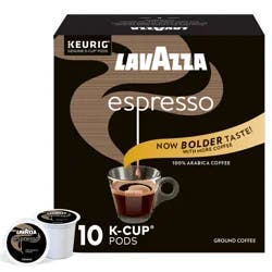 Lavazza Espresso, Single-Serve Keurig K-Cup Pods, Medium Roast Coffee, 10-Count Box