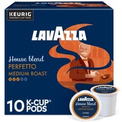 Lavazza House Blend Perfetto, Single-Serve Keurig K-Cup Pods, Medium Roast Coffee, 10-Count Box