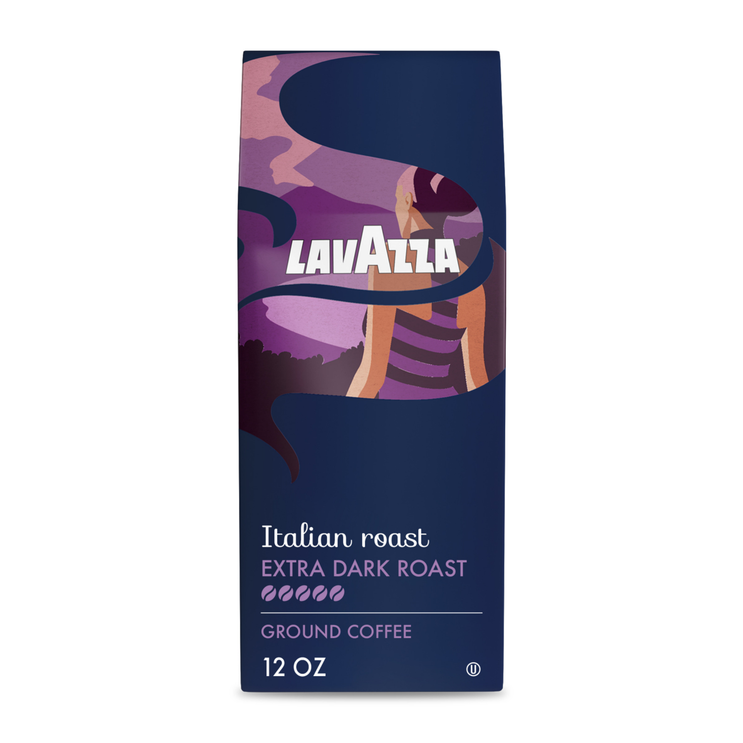 slide 1 of 5, Lavazza Italian Roast Extra Dark Roast Ground Coffee, 12 oz