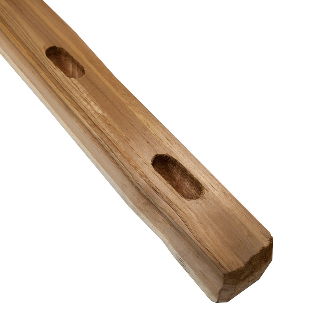 slide 6 of 6, 5-in x 4-in x 5-1/3-ft Cedar Split rail End Wood Fence Post, 1 ct