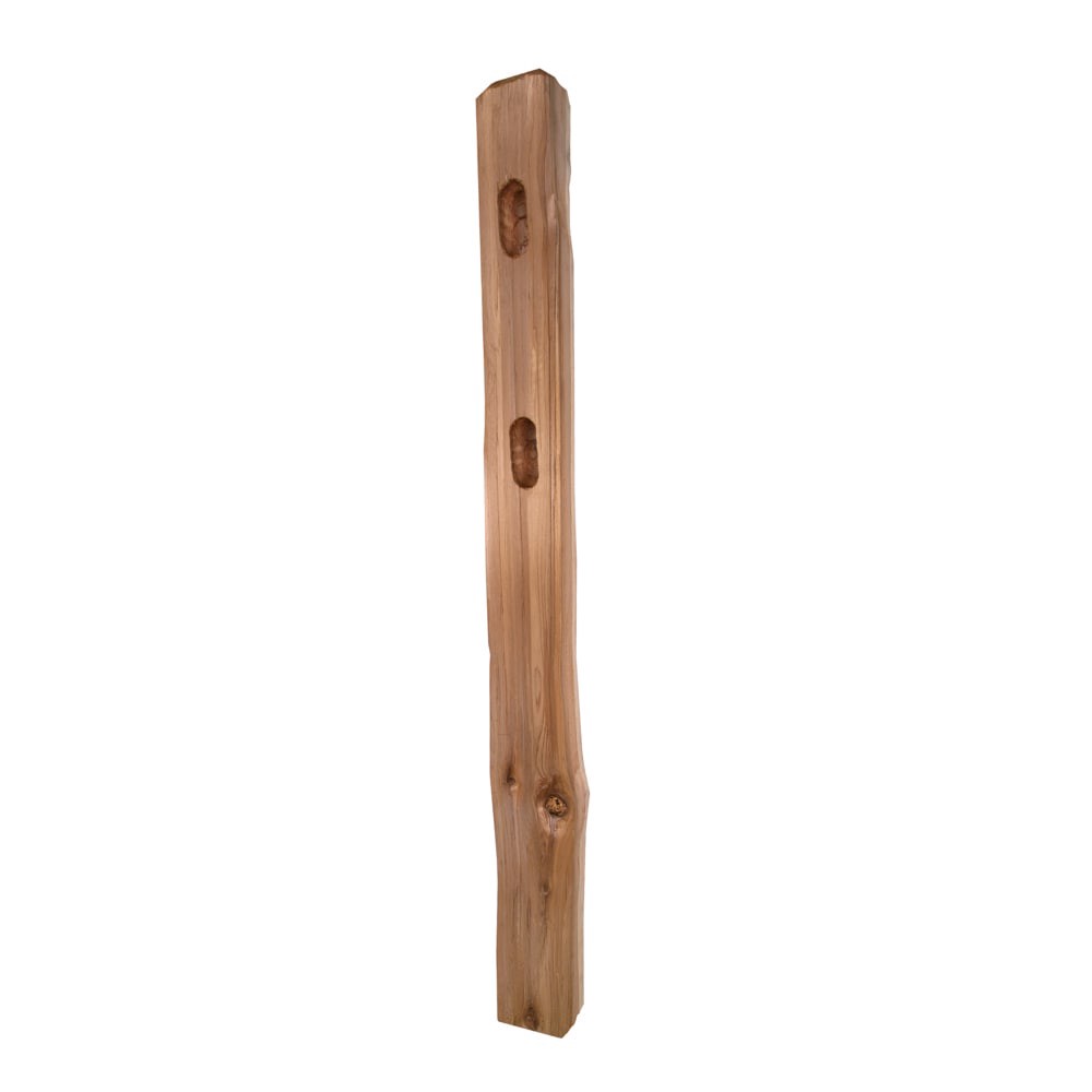 slide 1 of 6, 5-in x 4-in x 5-1/3-ft Cedar Split rail End Wood Fence Post, 1 ct