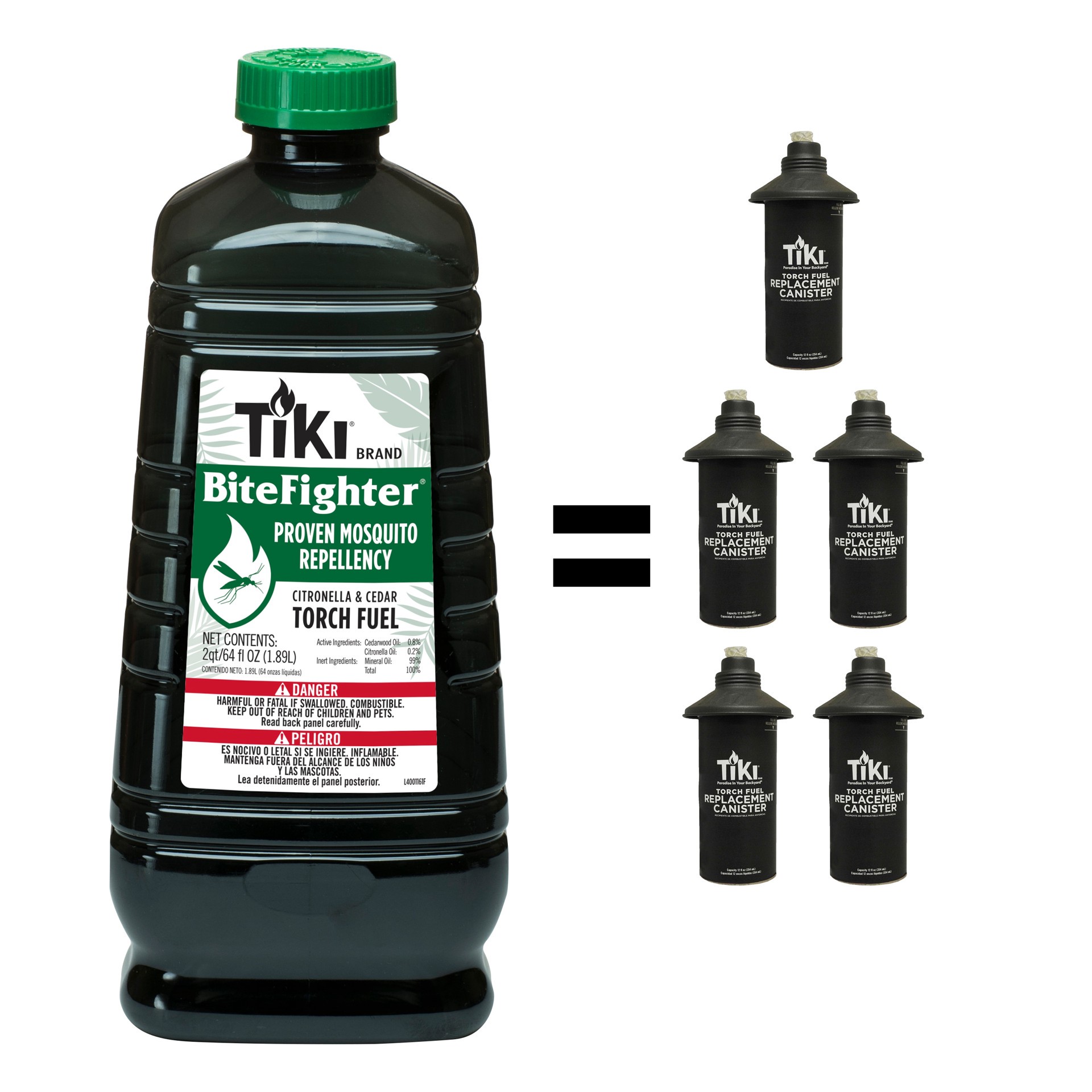slide 2 of 4, TIKI 64-fl oz Bitefighter Easy Pour Torch Fuel, 1 ct