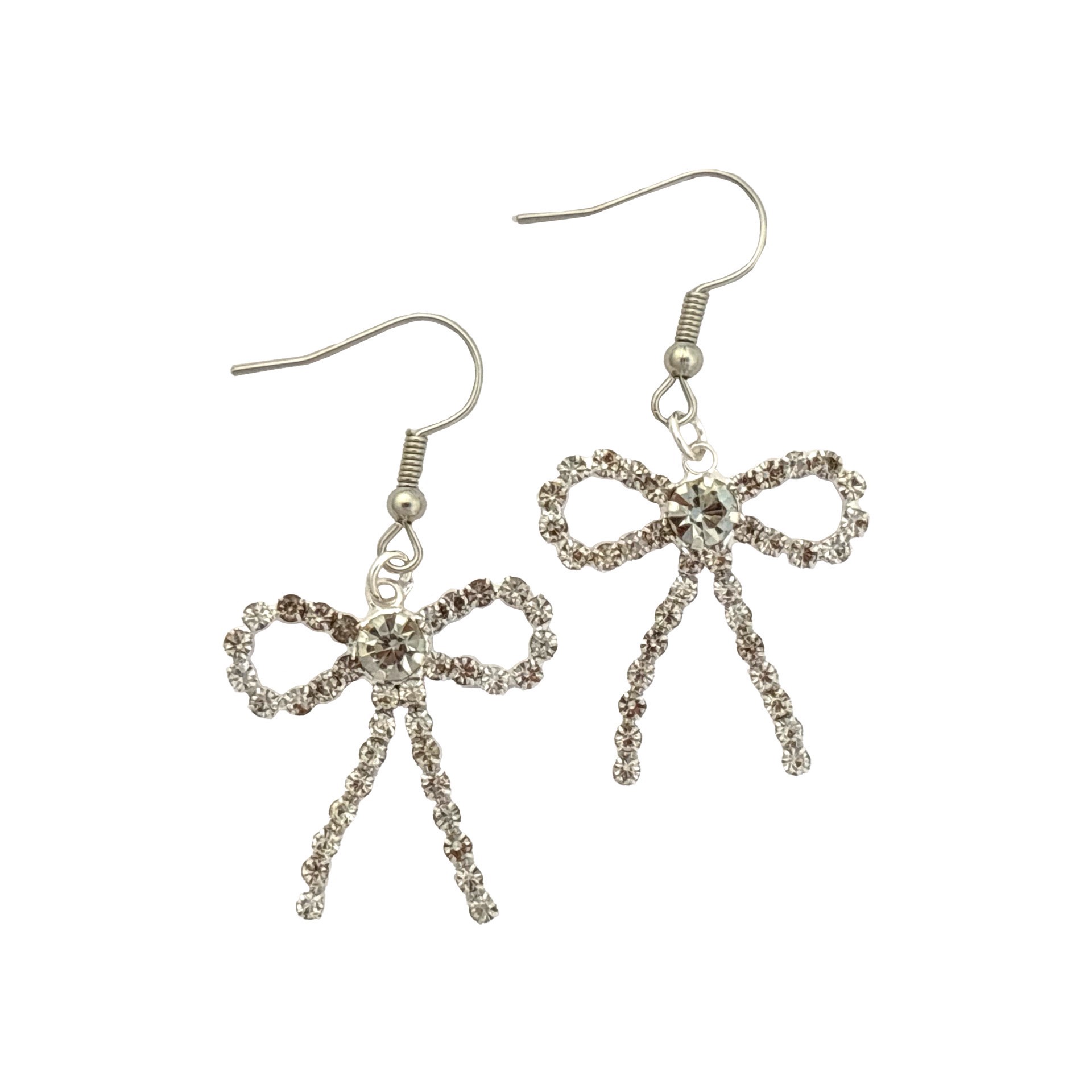 slide 2 of 3, Blue Moon Studio Silver-Colored Claw Chain Bow Charms, 2ct., 2 ct