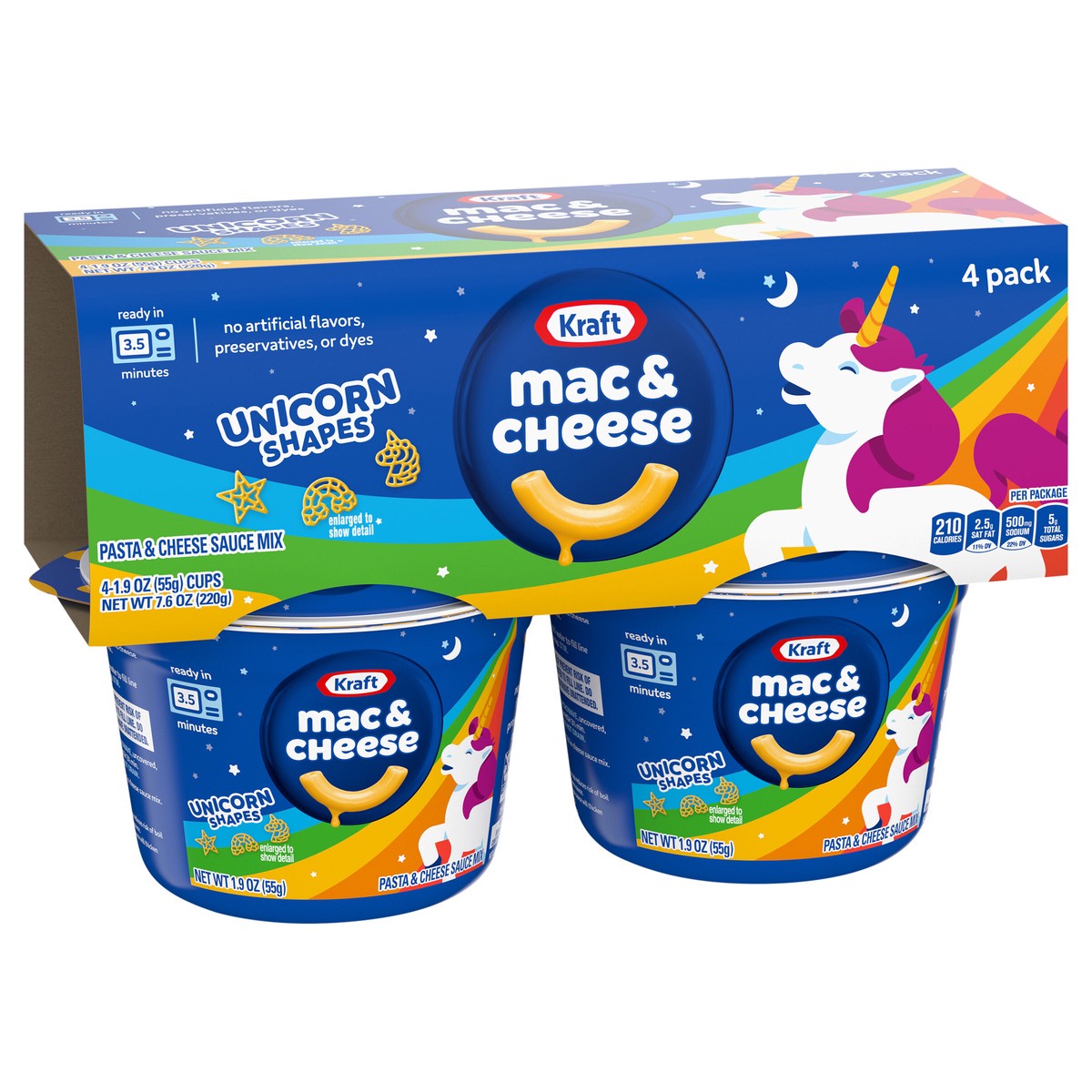 slide 6 of 9, Kraft Mac & Cheese Microwavable Dinner with Super Mario Power-Up Pasta Shapes, 4 1.9 oz Cups, 4 ct