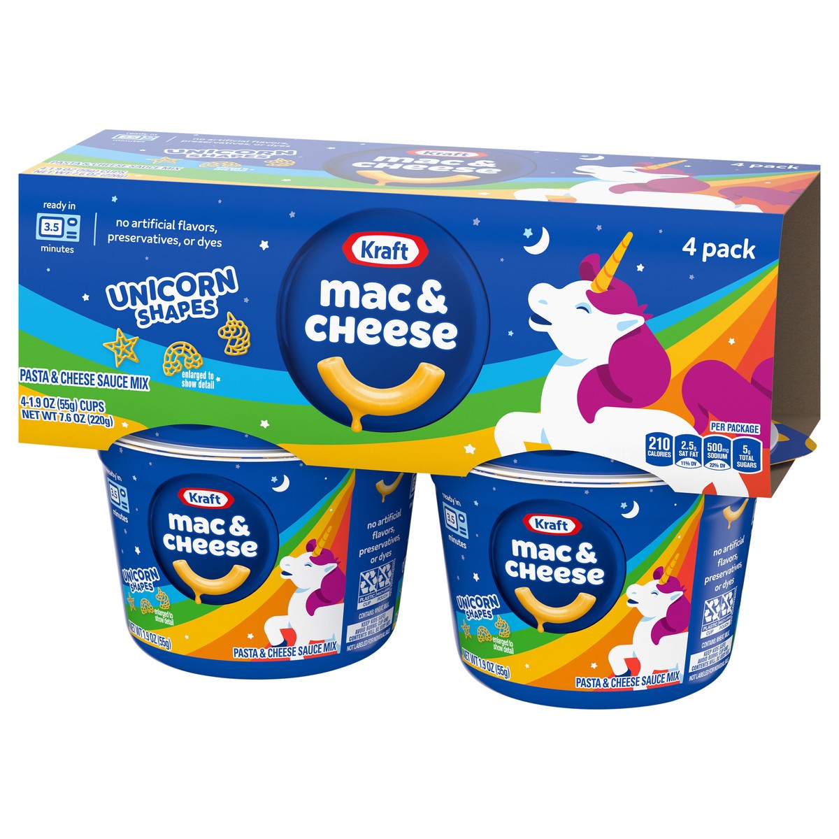 slide 7 of 9, Kraft Mac & Cheese Microwavable Dinner with Super Mario Power-Up Pasta Shapes, 4 1.9 oz Cups, 4 ct