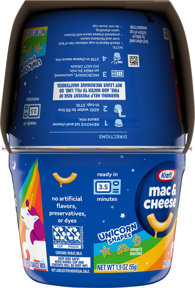 slide 5 of 9, Kraft Mac & Cheese Microwavable Dinner with Super Mario Power-Up Pasta Shapes, 4 1.9 oz Cups, 4 ct