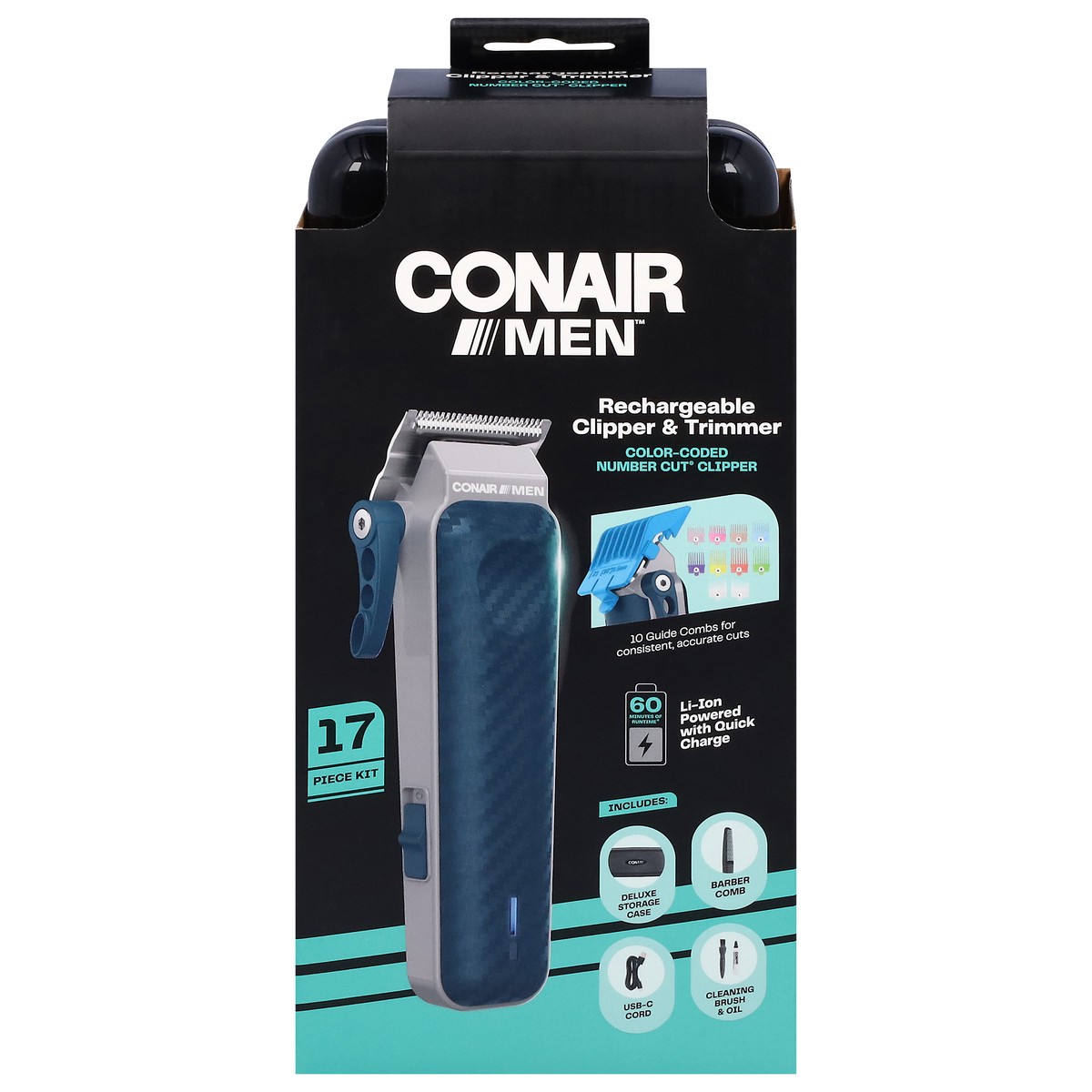 slide 4 of 13, Conair Men Rechargeable Clipper & Trimmer 1 ea, 1 ct