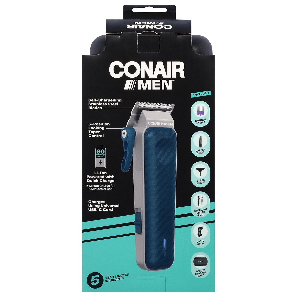 slide 11 of 13, Conair Men Rechargeable Clipper & Trimmer 1 ea, 1 ct