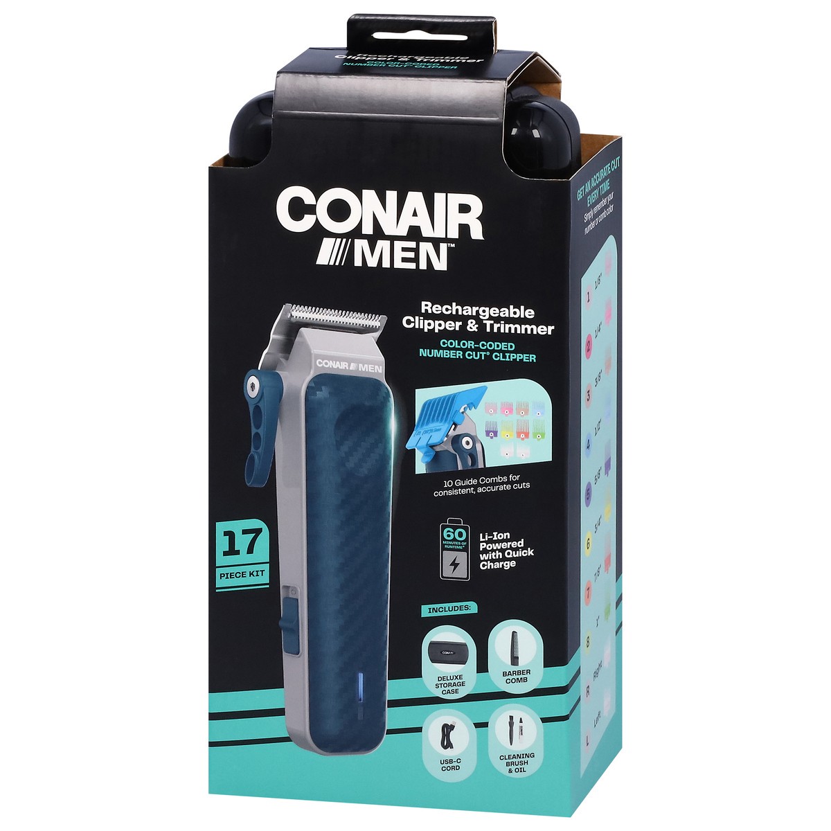 slide 5 of 13, Conair Men Rechargeable Clipper & Trimmer 1 ea, 1 ct
