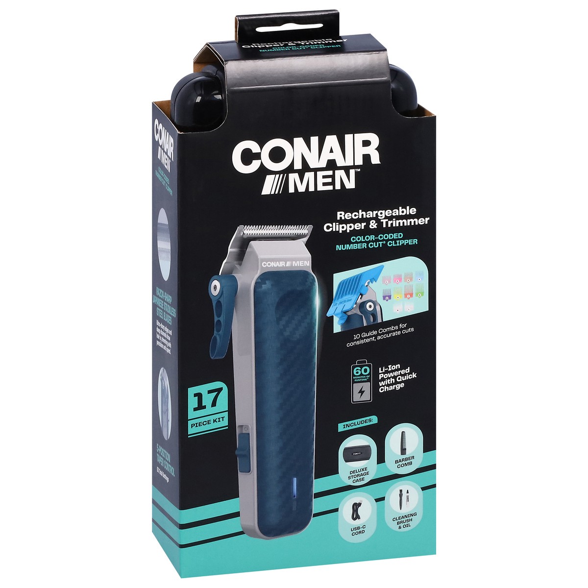 slide 9 of 13, Conair Men Rechargeable Clipper & Trimmer 1 ea, 1 ct