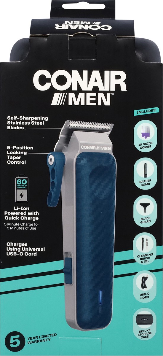 slide 3 of 13, Conair Men Rechargeable Clipper & Trimmer 1 ea, 1 ct