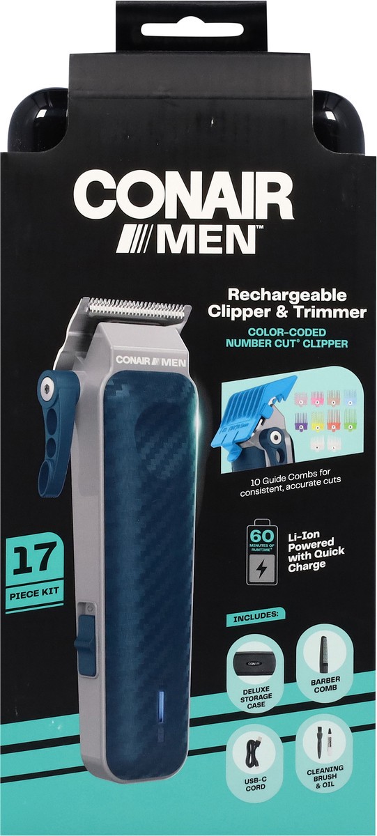 slide 8 of 13, Conair Men Rechargeable Clipper & Trimmer 1 ea, 1 ct