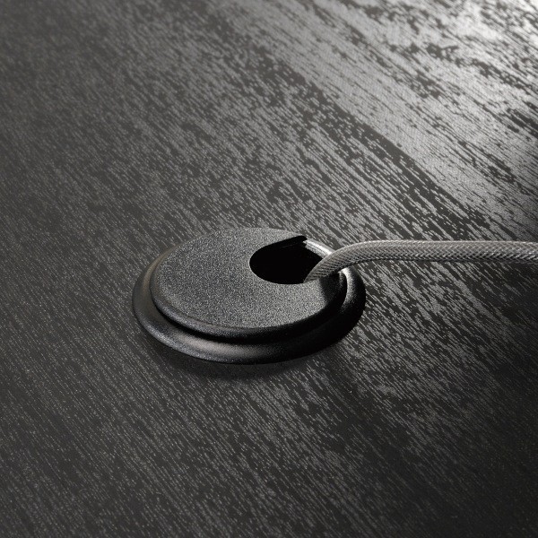 slide 4 of 10, Sauder Summit Station 66"W Executive Desk, Raven Oak, 1 ct