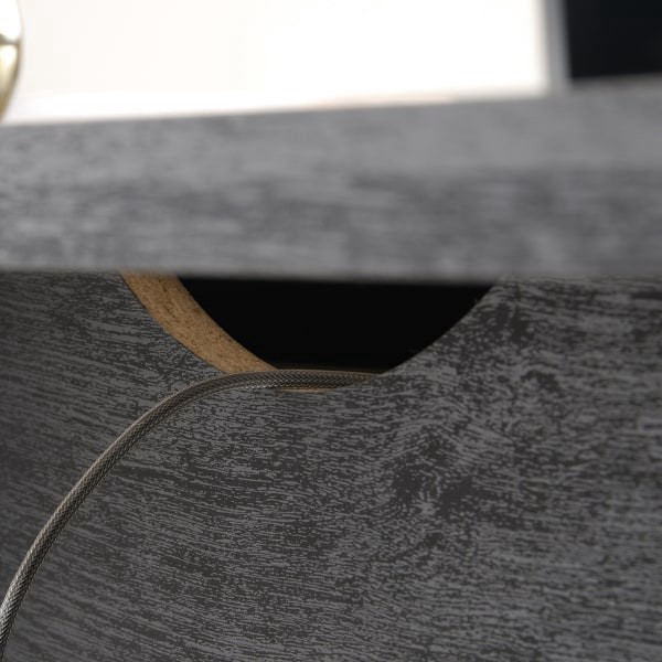 slide 2 of 10, Sauder Summit Station 66"W Executive Desk, Raven Oak, 1 ct